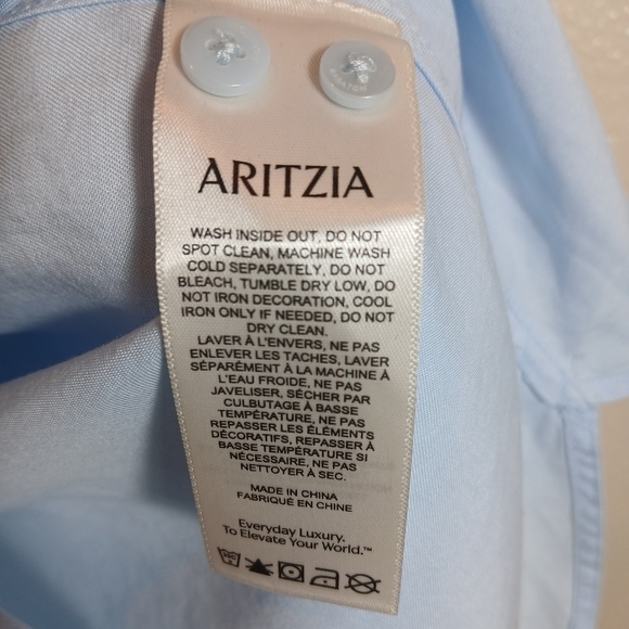 Babaton utility poplin shirt in light blue 2XS - Picture 10 of 13